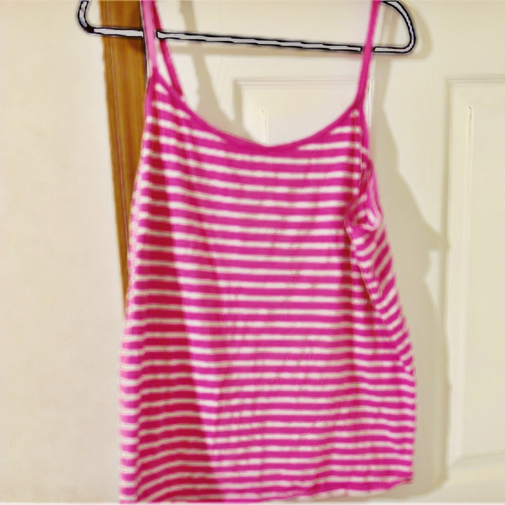Lane Bryant Pink and White Striped Camisole 18/20 like new!